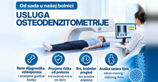 Nova dijagnostička usluga u JZU Bolnici Gradiška: osteodenzitometrijski pregledi